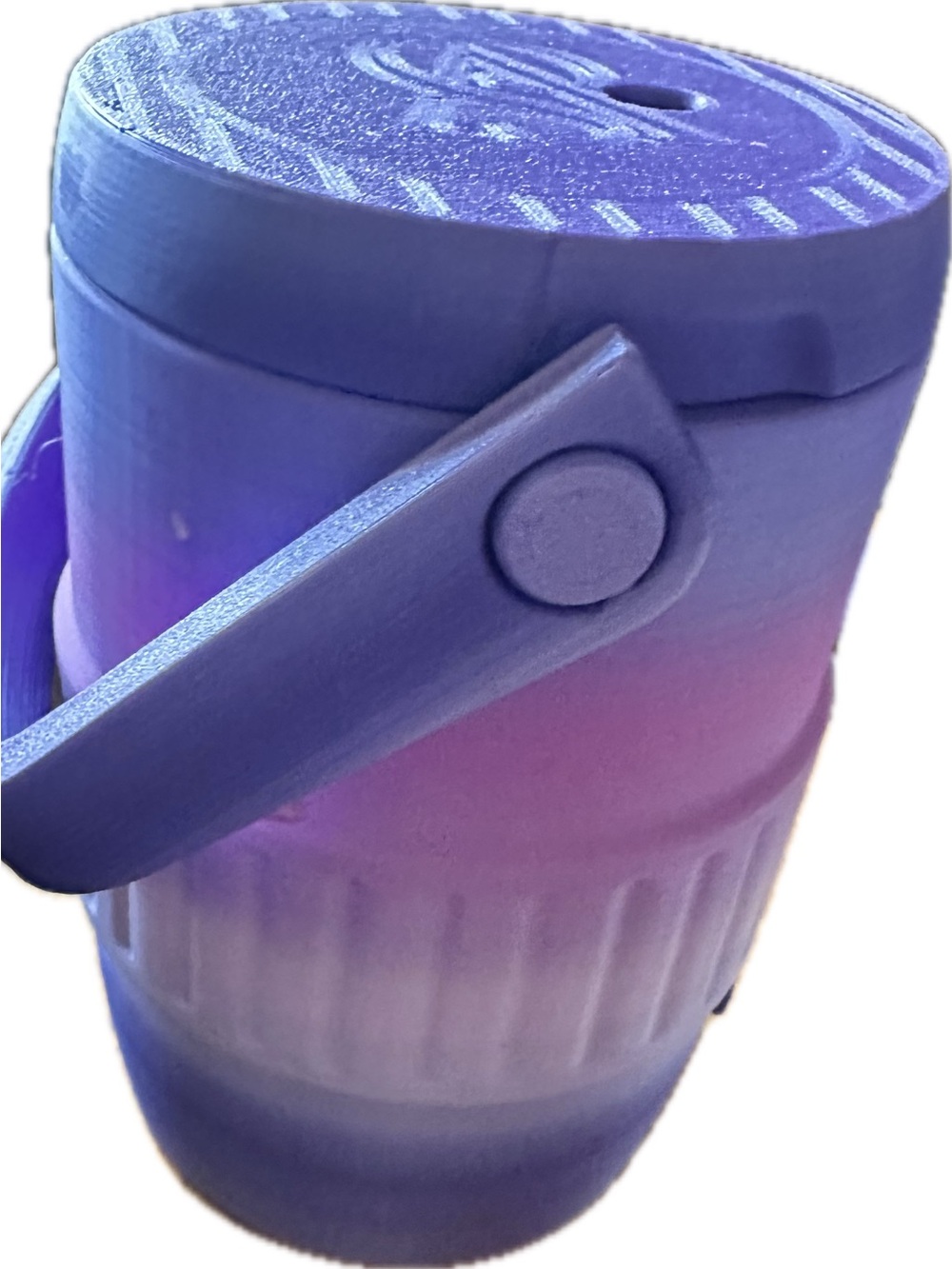 Gradient Purple & Pink Travel Mug with Carry Handle